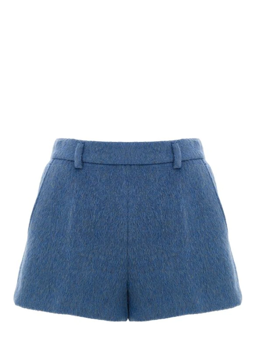 Blue Wool Shorts