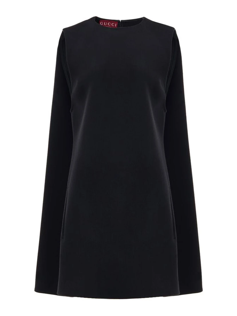 Black Wool Casual Dress