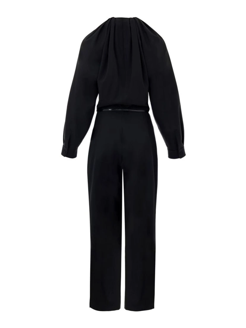 Black Wool Jumpsuit