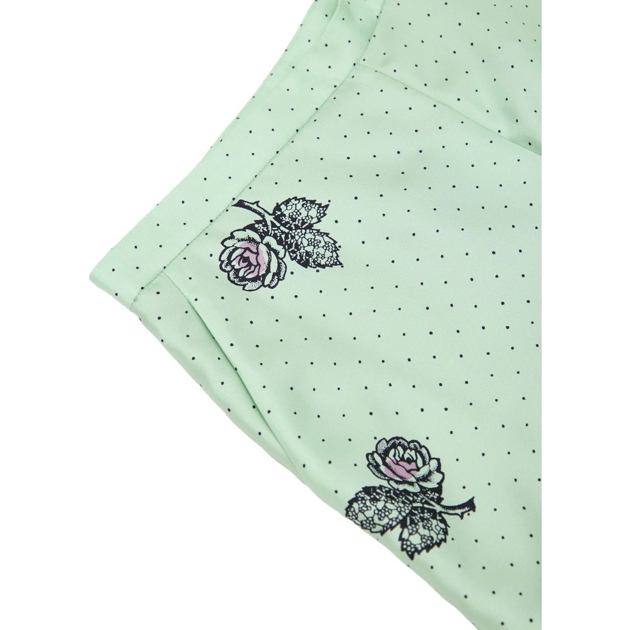 Green Silk Casual Pants