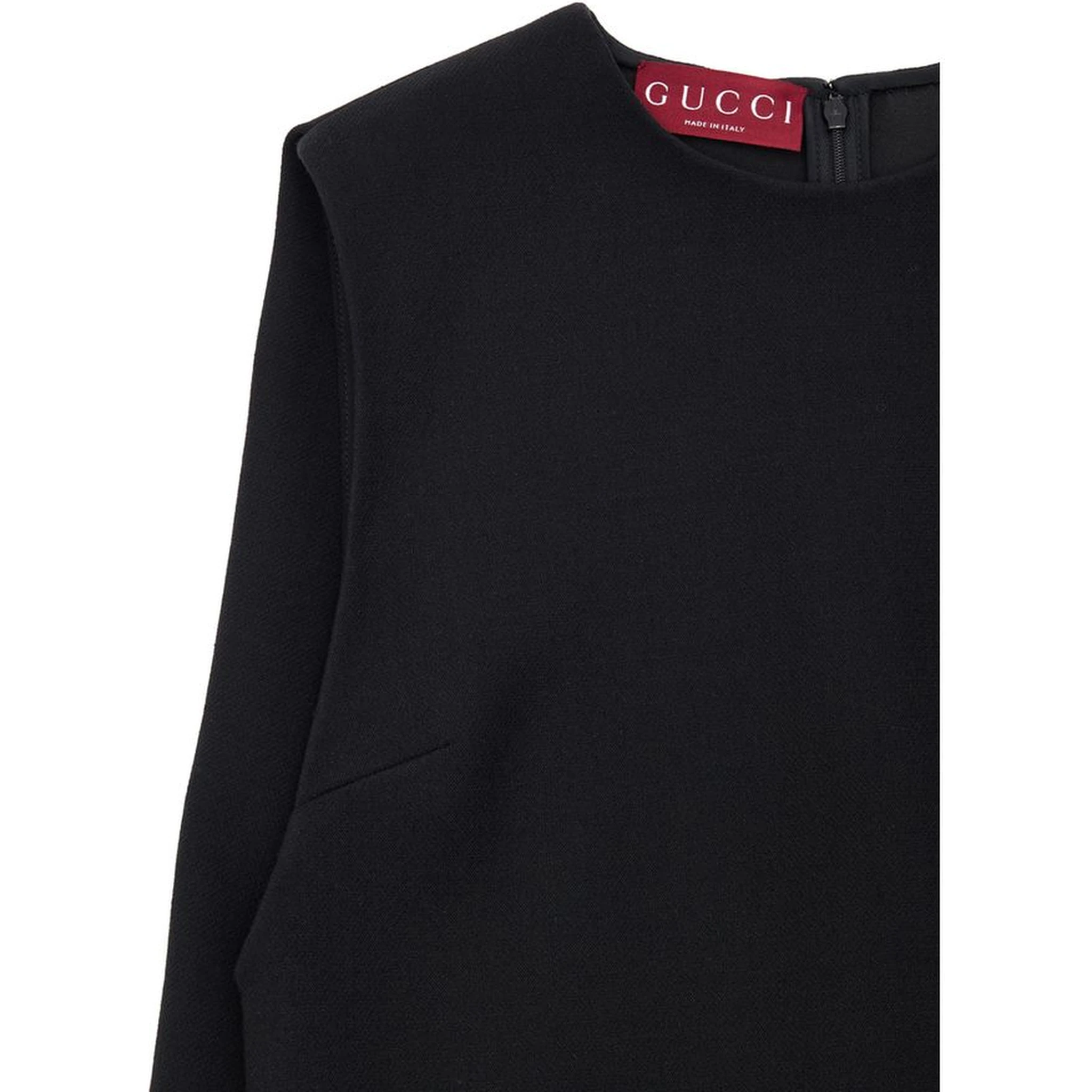 Black Wool Casual Dress