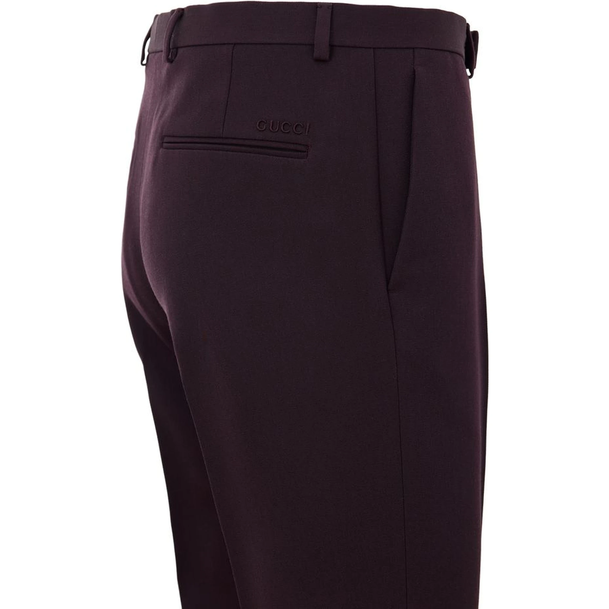 Bordeaux Wool Dress Pants