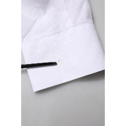 White Bib Cotton Poplin GOLD Men Formal Shirt