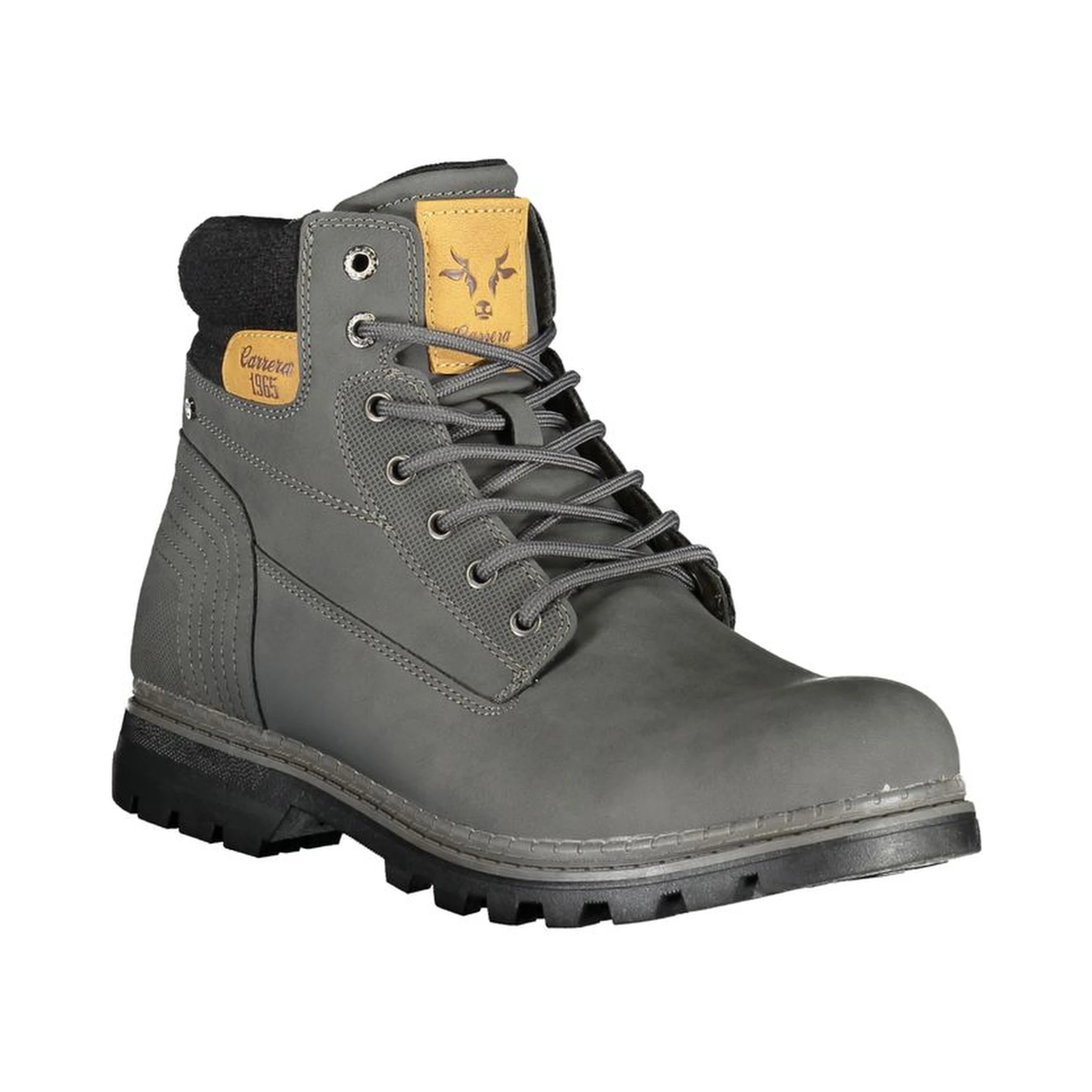 Gray Polyester Mens Boot