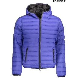 Blue Nylon Jackets & Coat