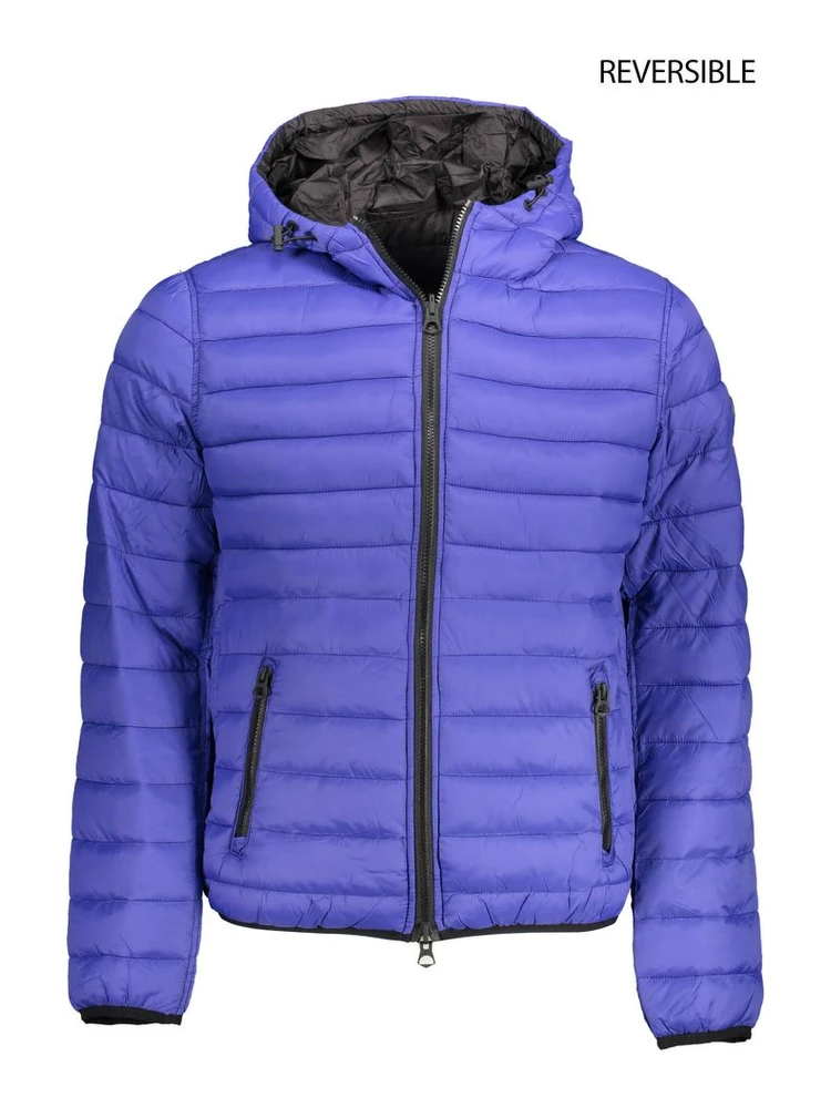 Blue Nylon Jackets & Coat