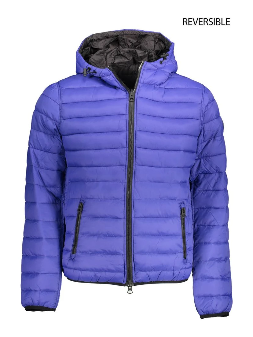 Blue Nylon Jackets & Coat