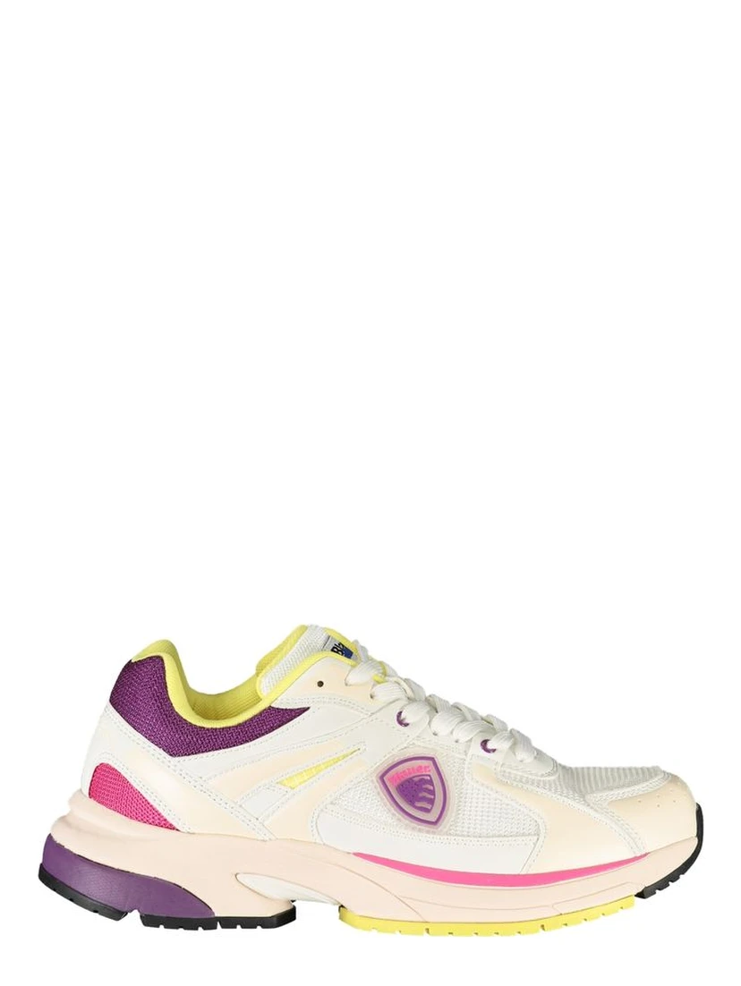 White Polyester Women Sneaker