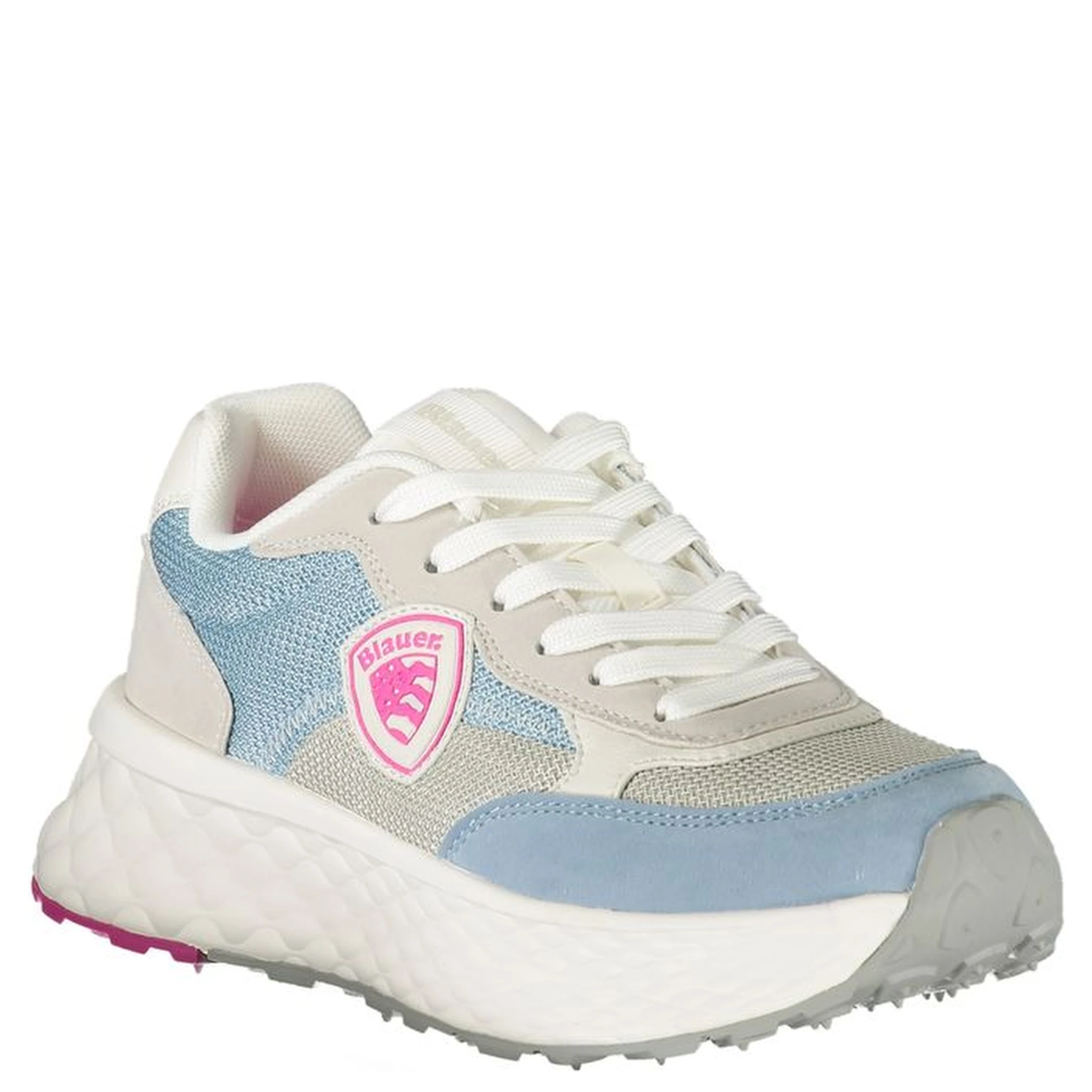 Blue Polyester Women Sneaker