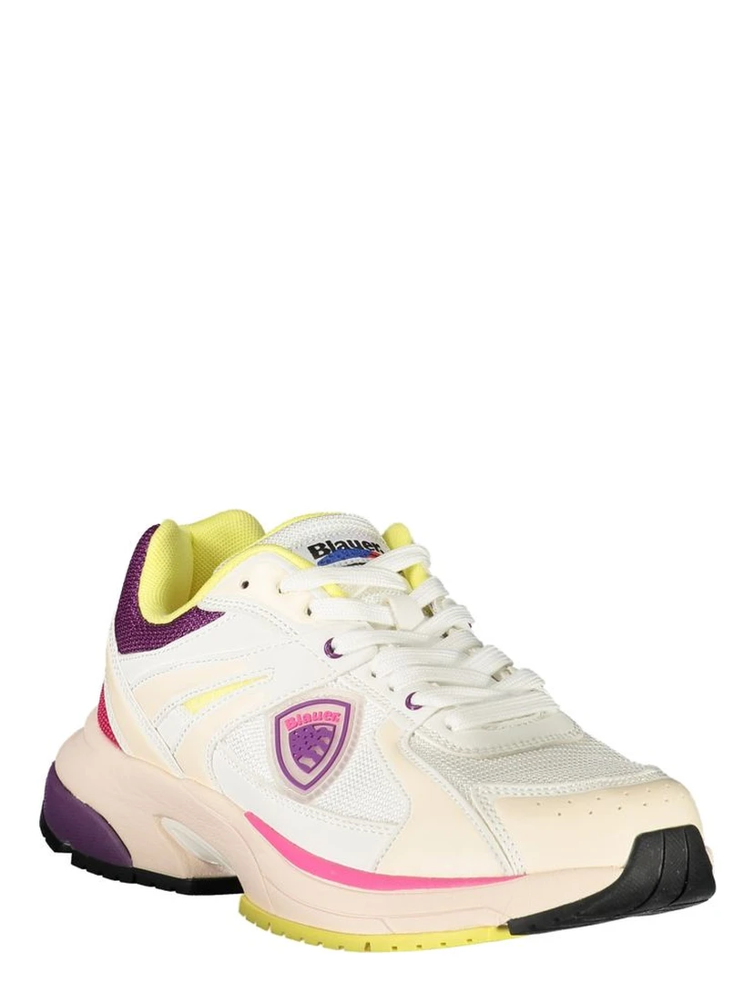 White Polyester Women Sneaker