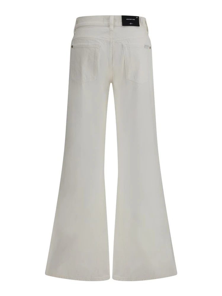 Cream Cotton Flared Jeans alternative