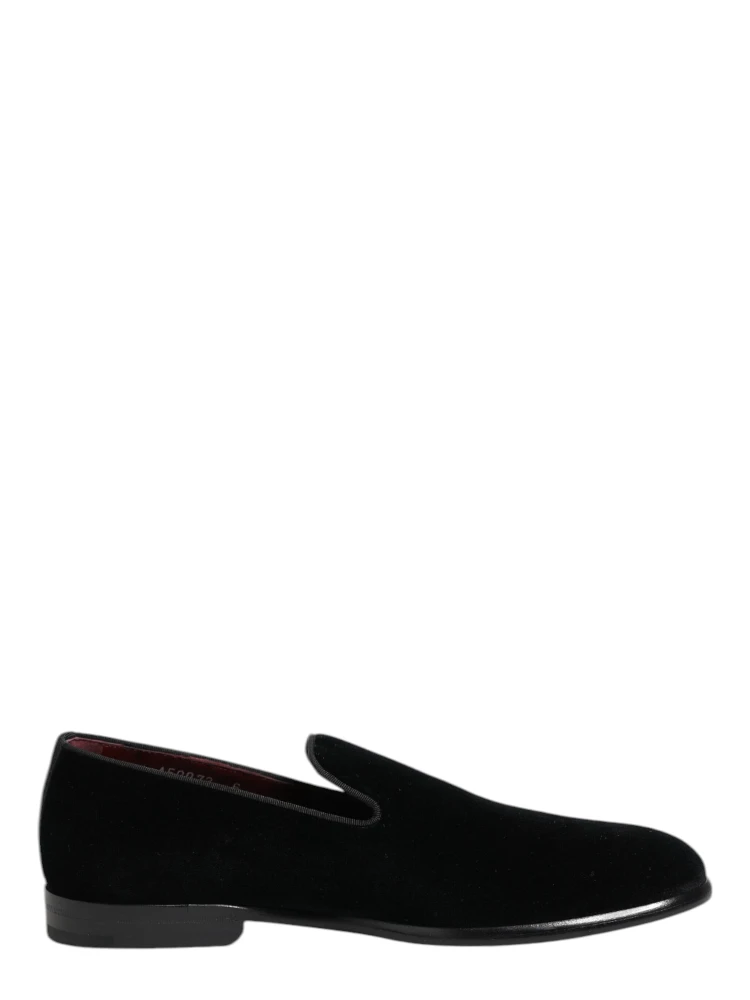 Black Velvet Loafers Formal Men Dress Shoes