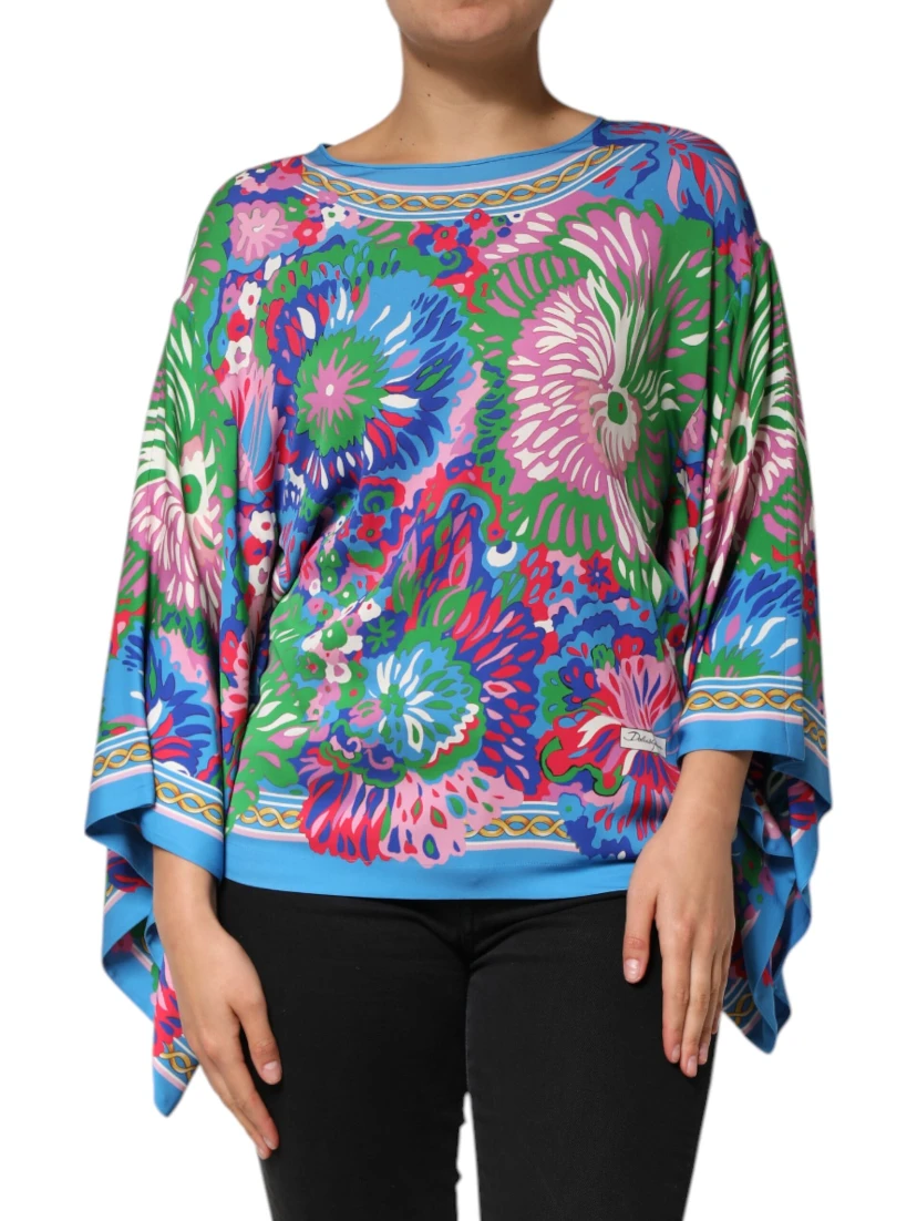 Multicolor Floral Printed Tunic Blouse Top
