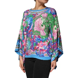 Multicolor Floral Printed Tunic Blouse Top