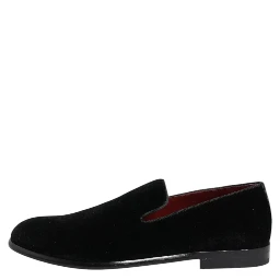 Black Velvet Loafers Formal Men Dress Shoes