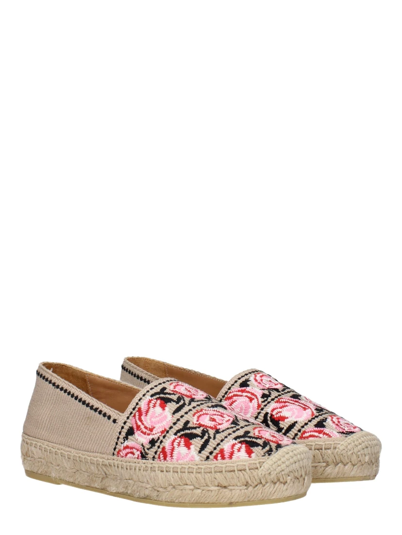 Beige Fabric Espadrilles