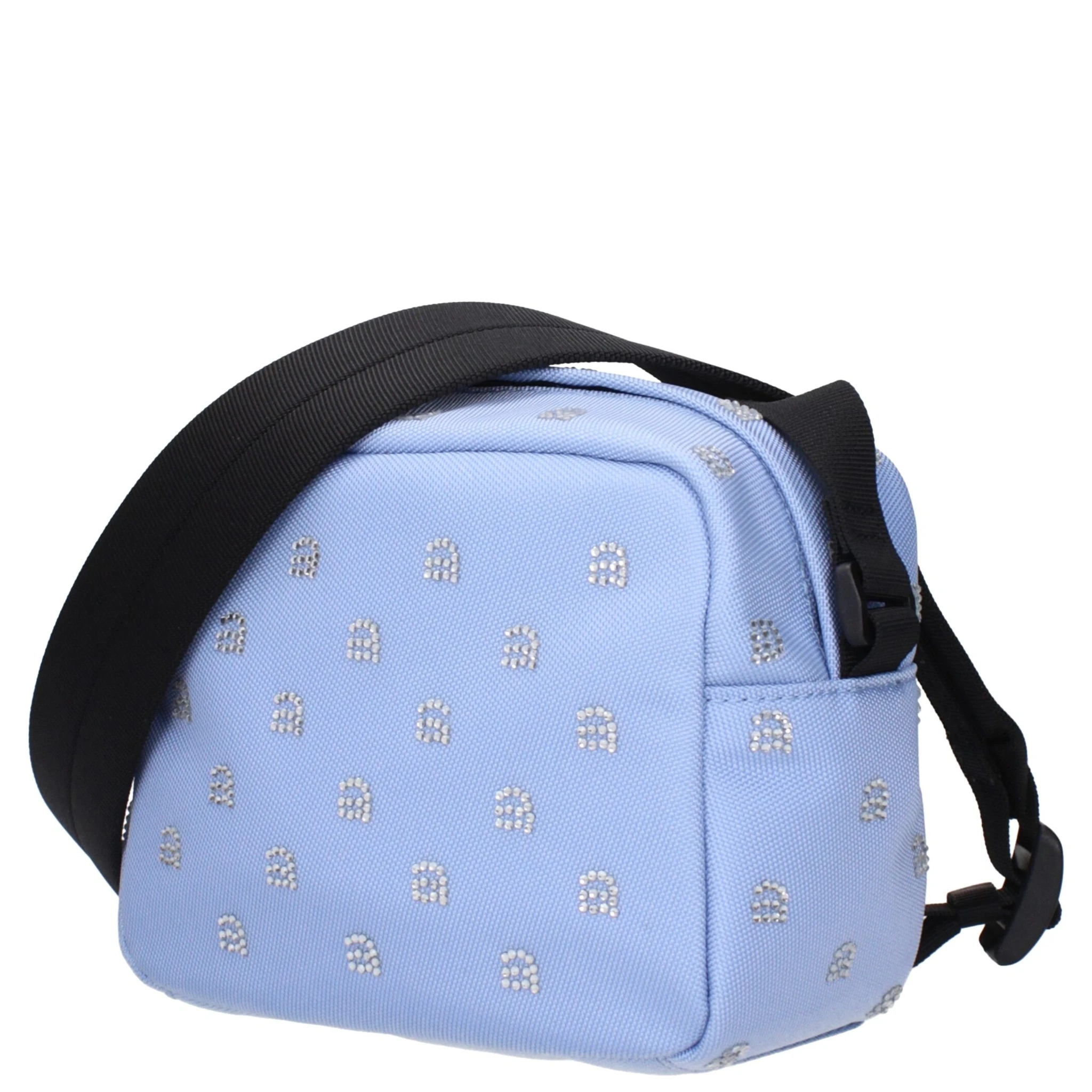 Light Blue Fabric Crossbody Bag