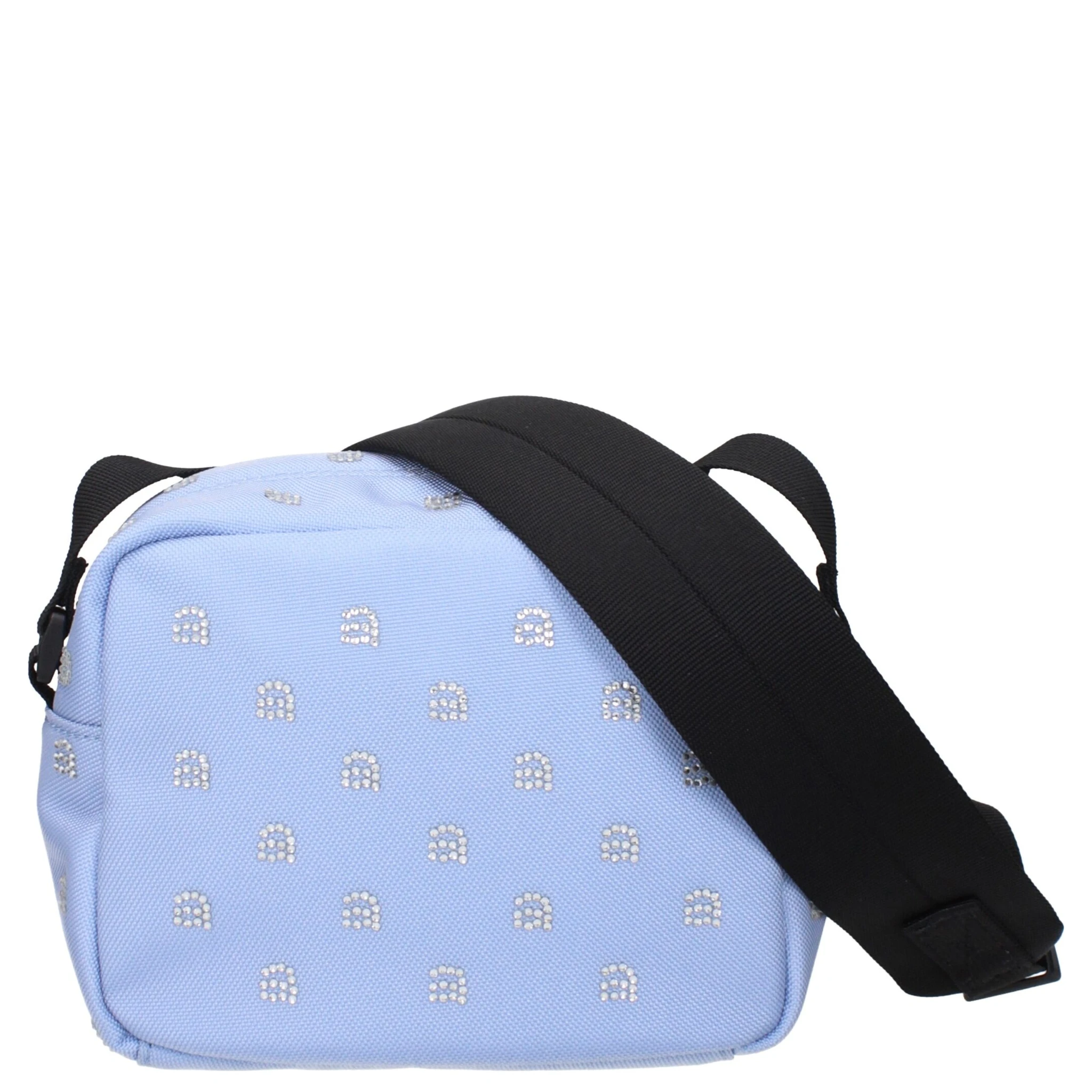 Light Blue Fabric Crossbody Bag