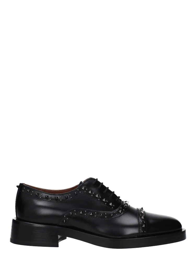 Black Leather Oxfords And Derbies