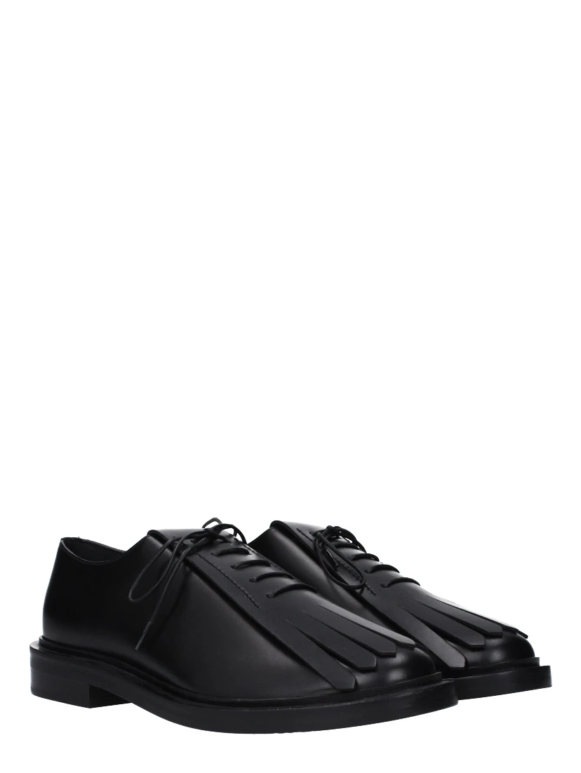 Black Leather Oxfords And Derbies