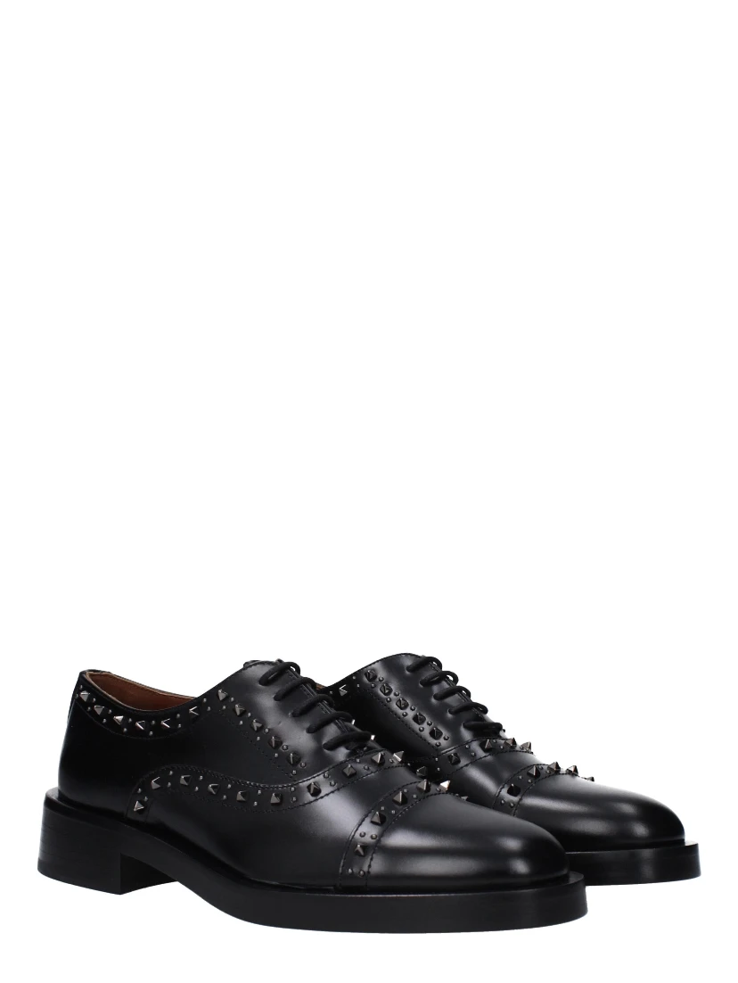 Black Leather Oxfords And Derbies