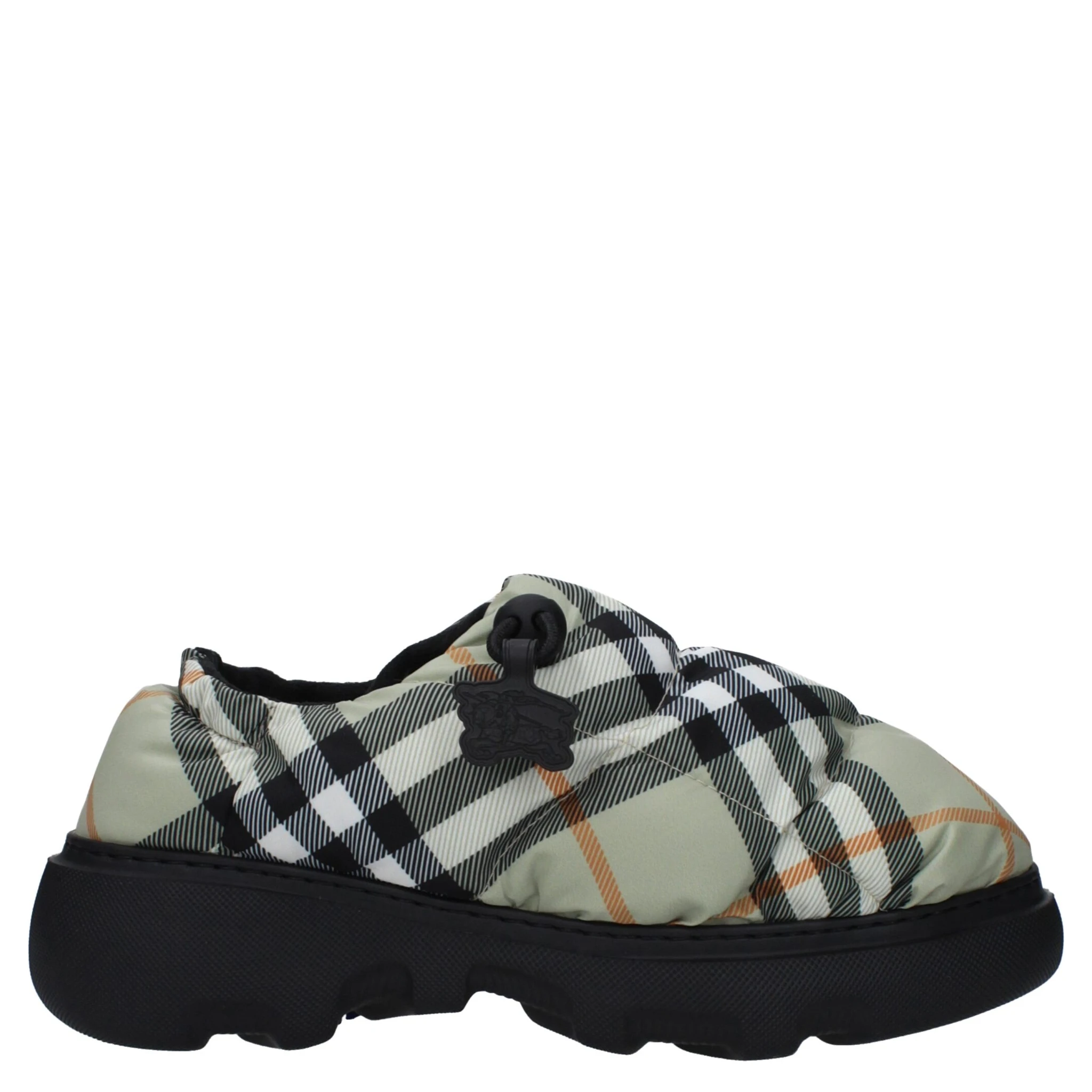 Green Fabric Slip-On Loafers
