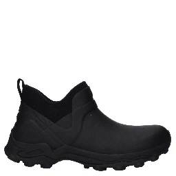 Black Cotton Ankle Boots