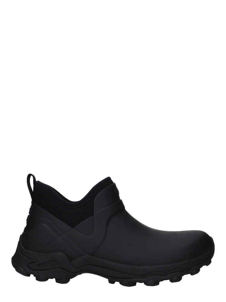 Black Cotton Ankle Boots