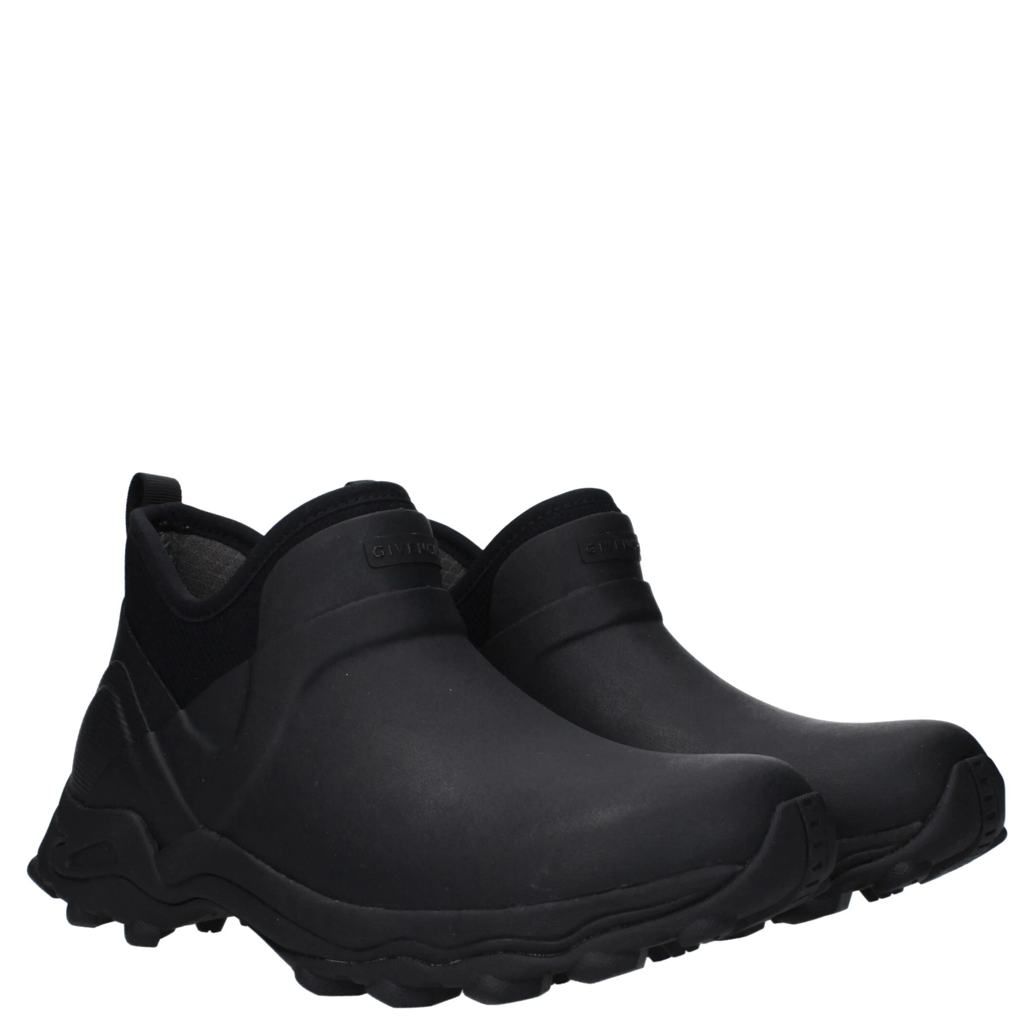 Black Cotton Ankle Boots
