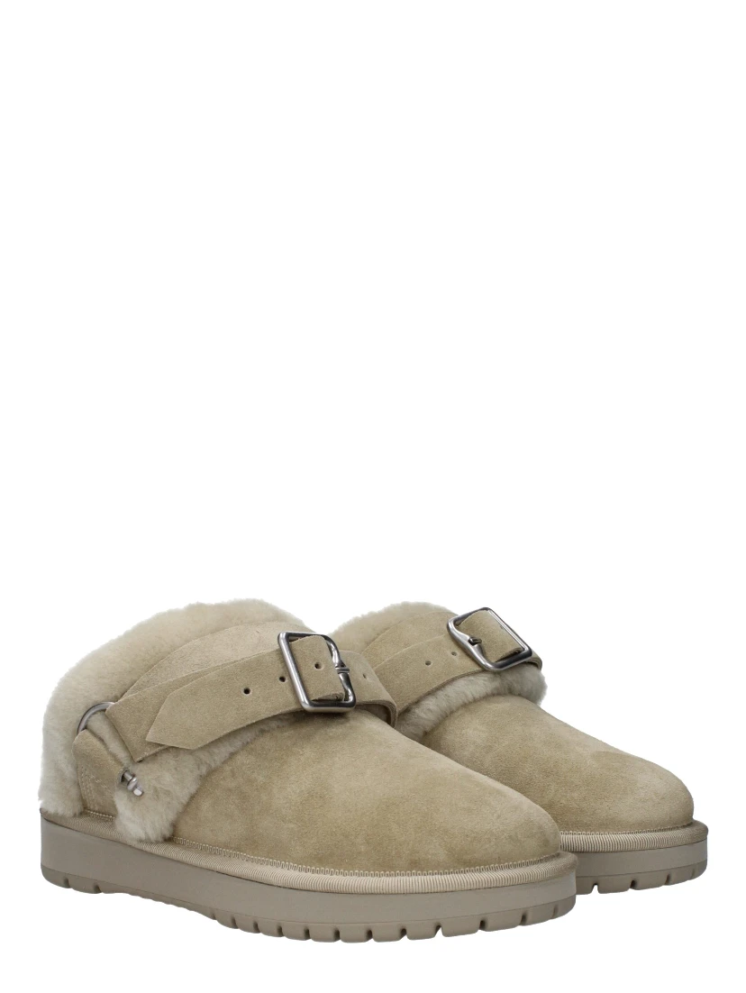 Green Leather Slippers