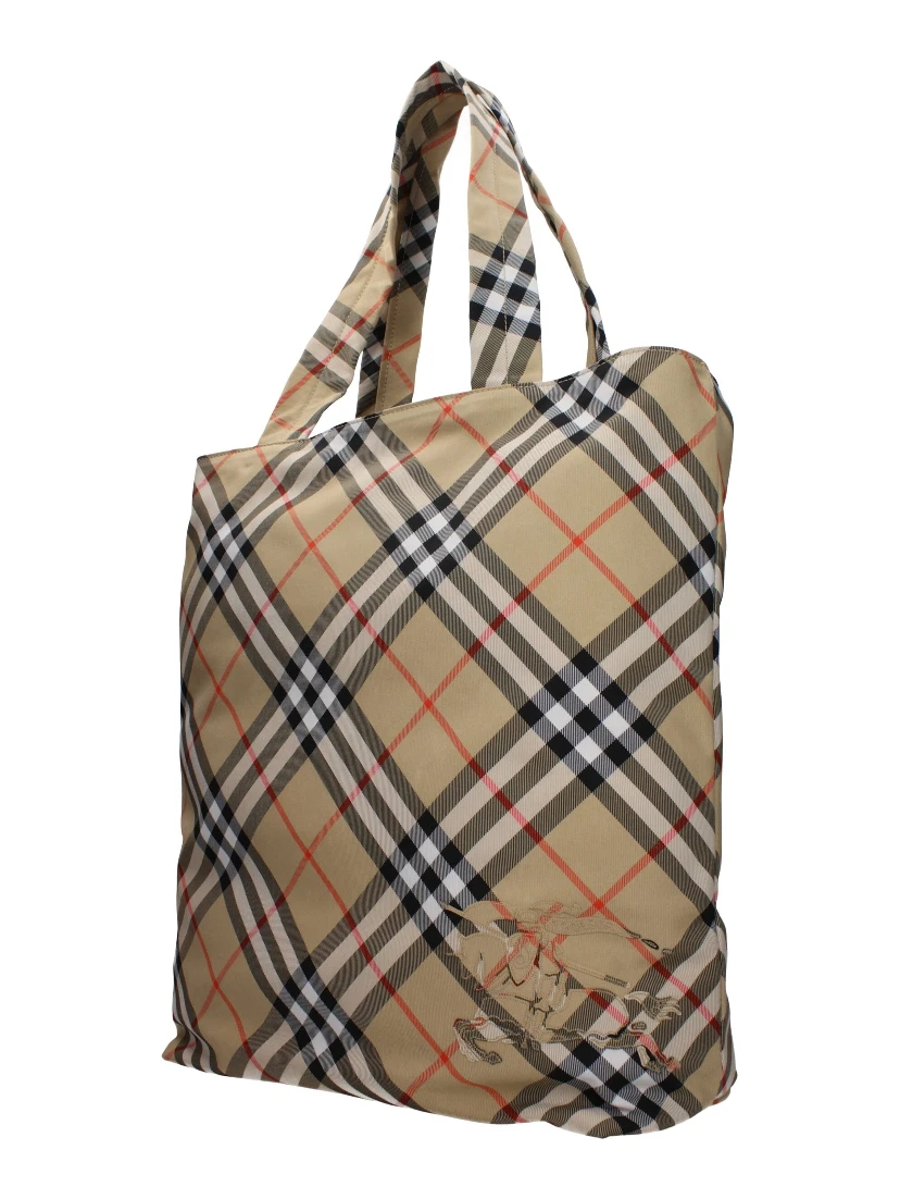 Beige Fabric Shoulder Bag