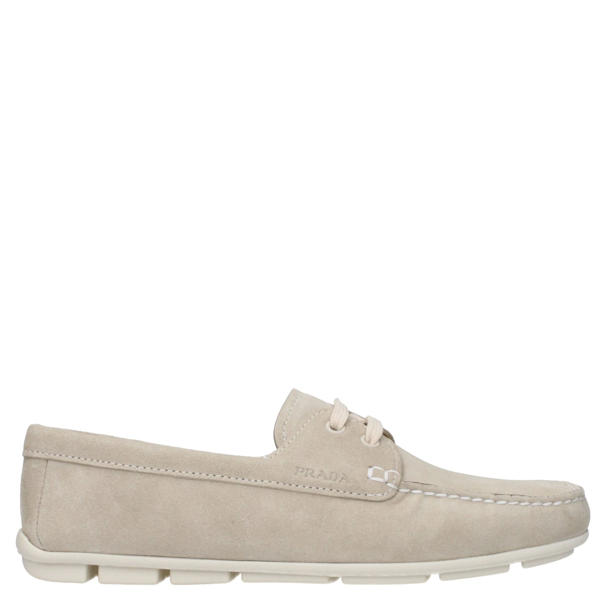 Gray Leather Slip-On Loafers