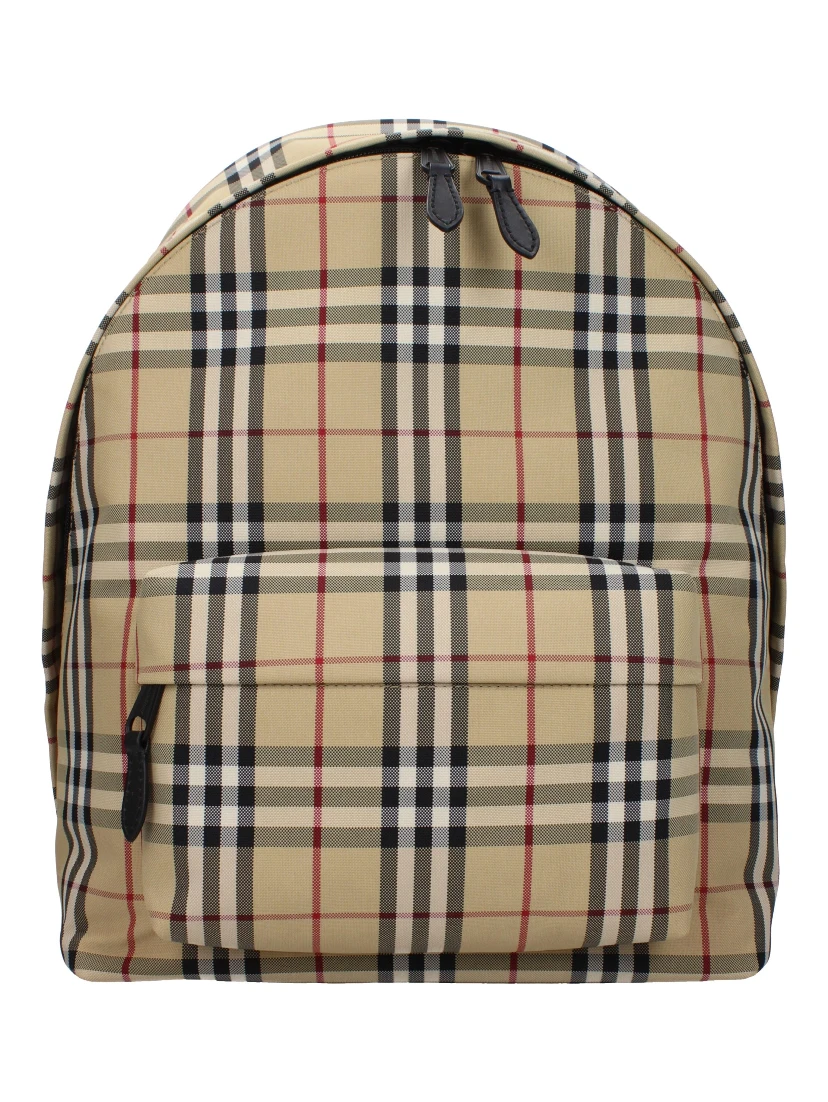 Beige Fabric Backpack