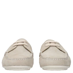 Gray Leather Slip-On Loafers