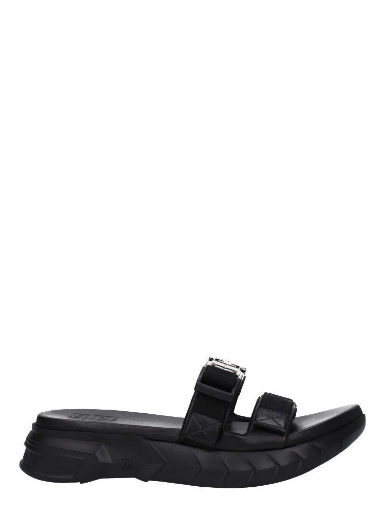 Black Fabric Slippers