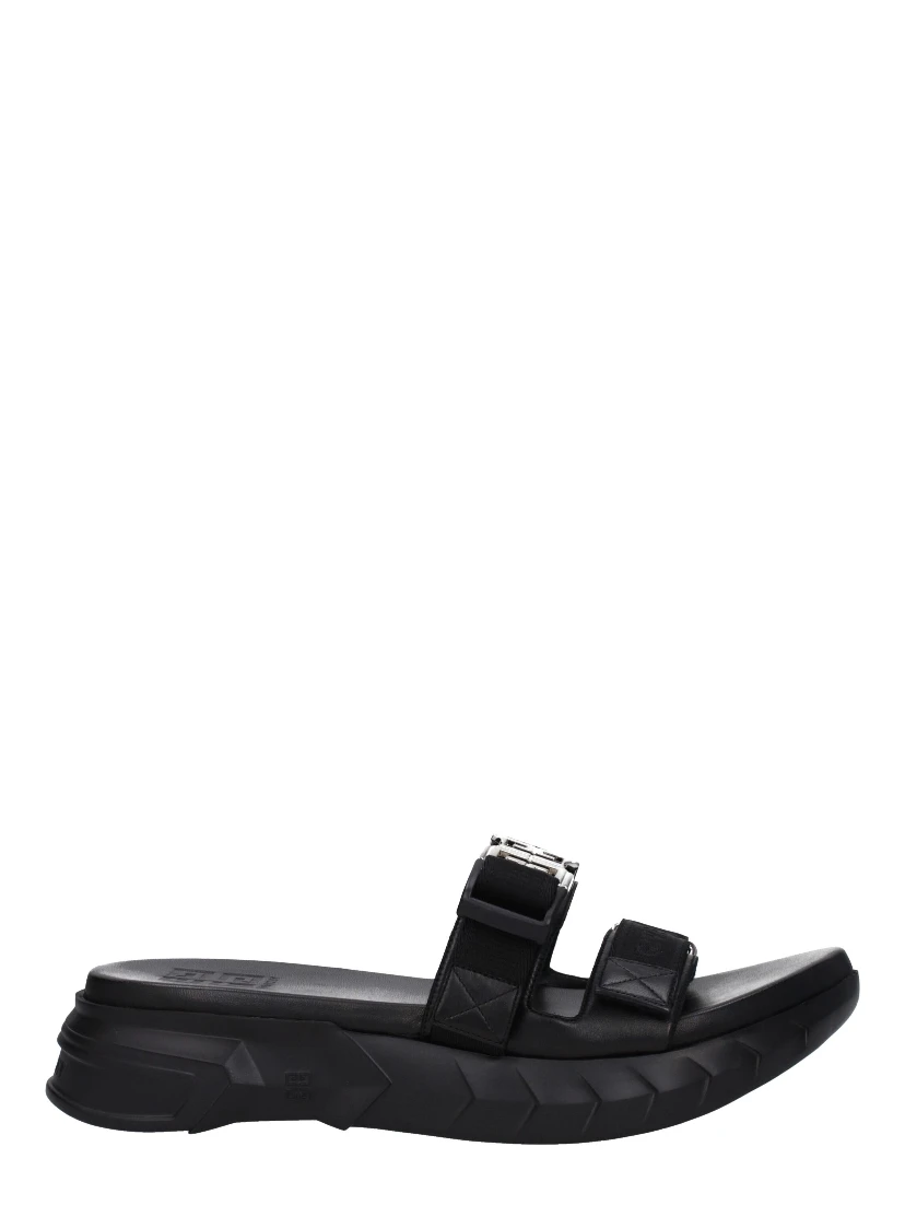 Black Fabric Slippers