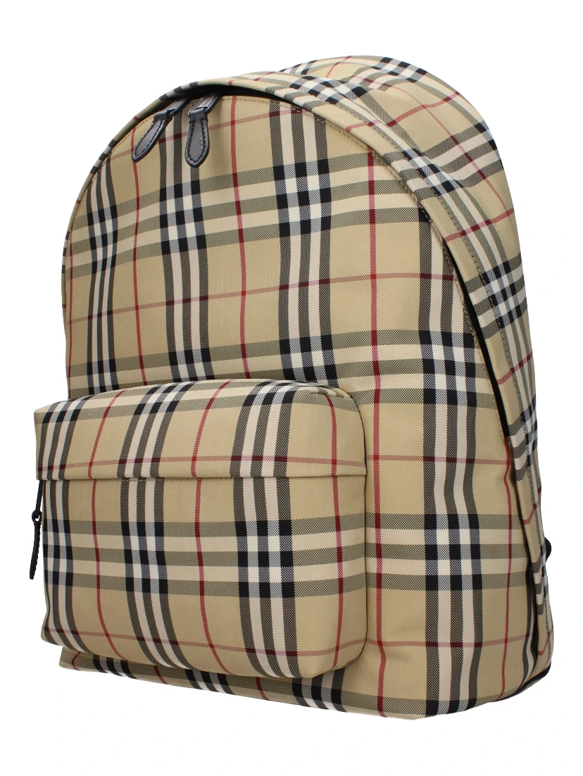 Beige Fabric Backpack