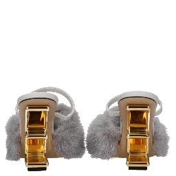 Gray Mink Slippers