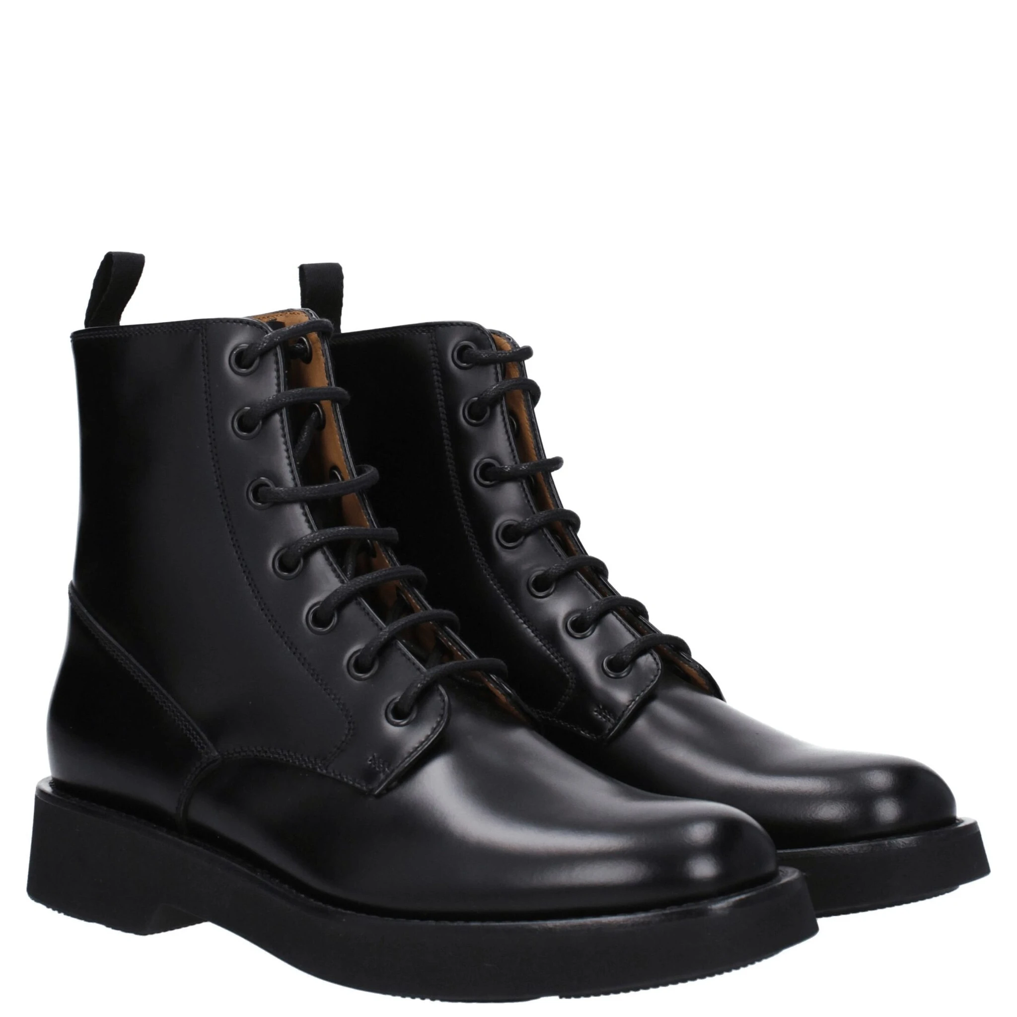 Black Leather Ankle Boots