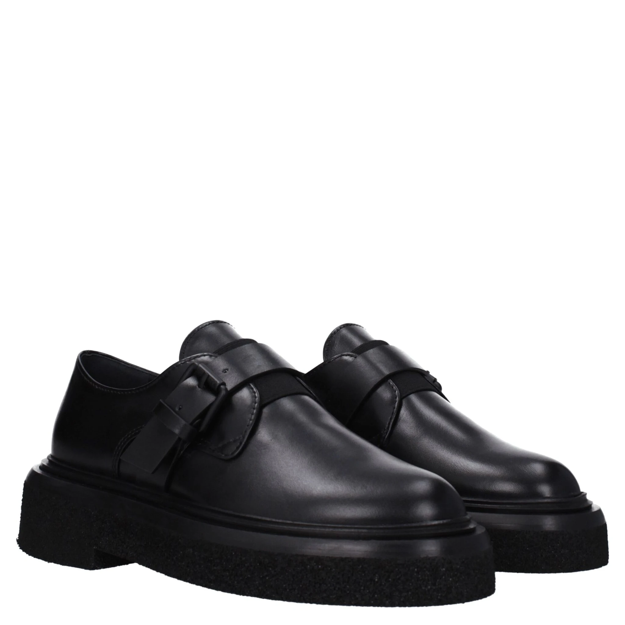 Black Leather Oxfords And Derbies
