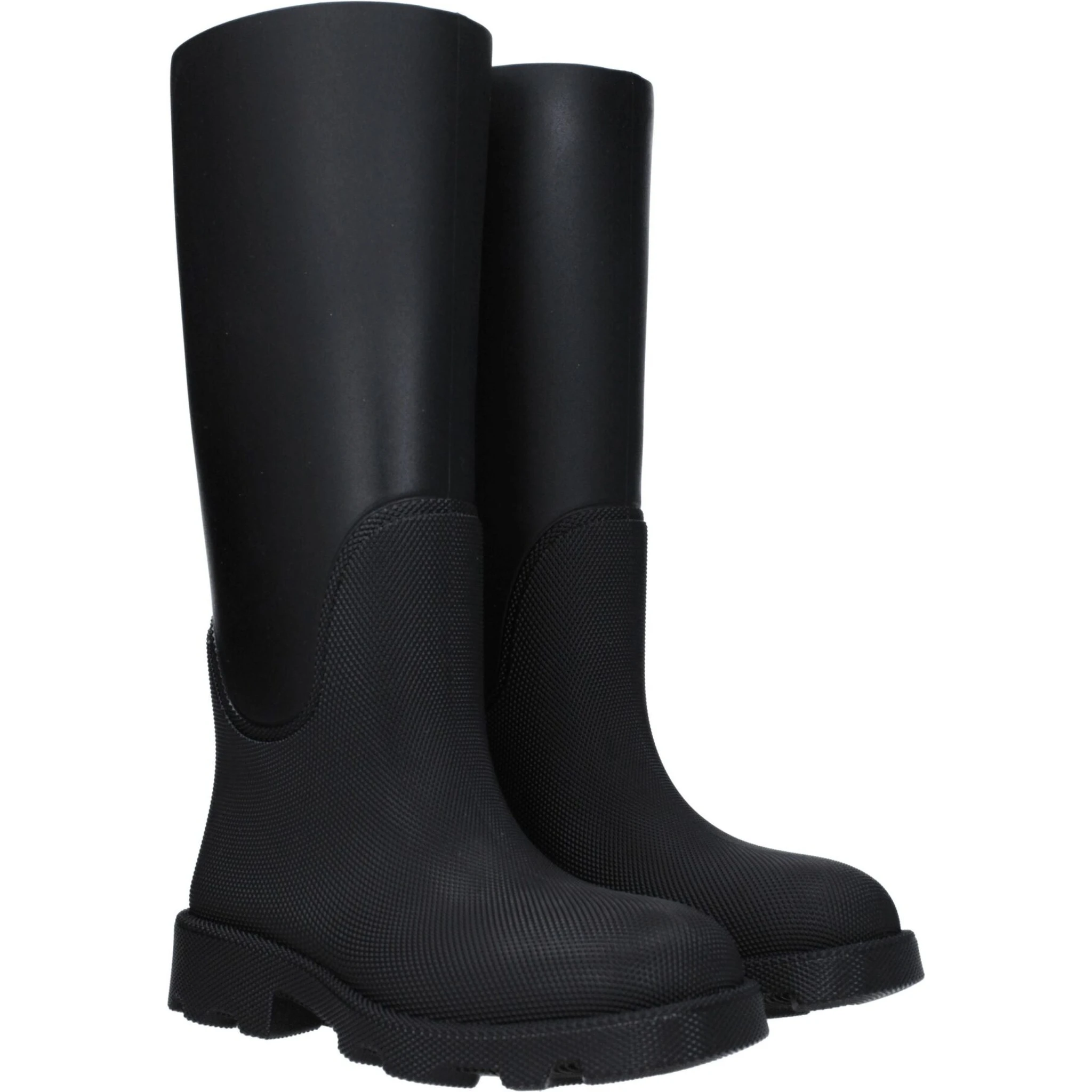 Black Cotton Rain Boots