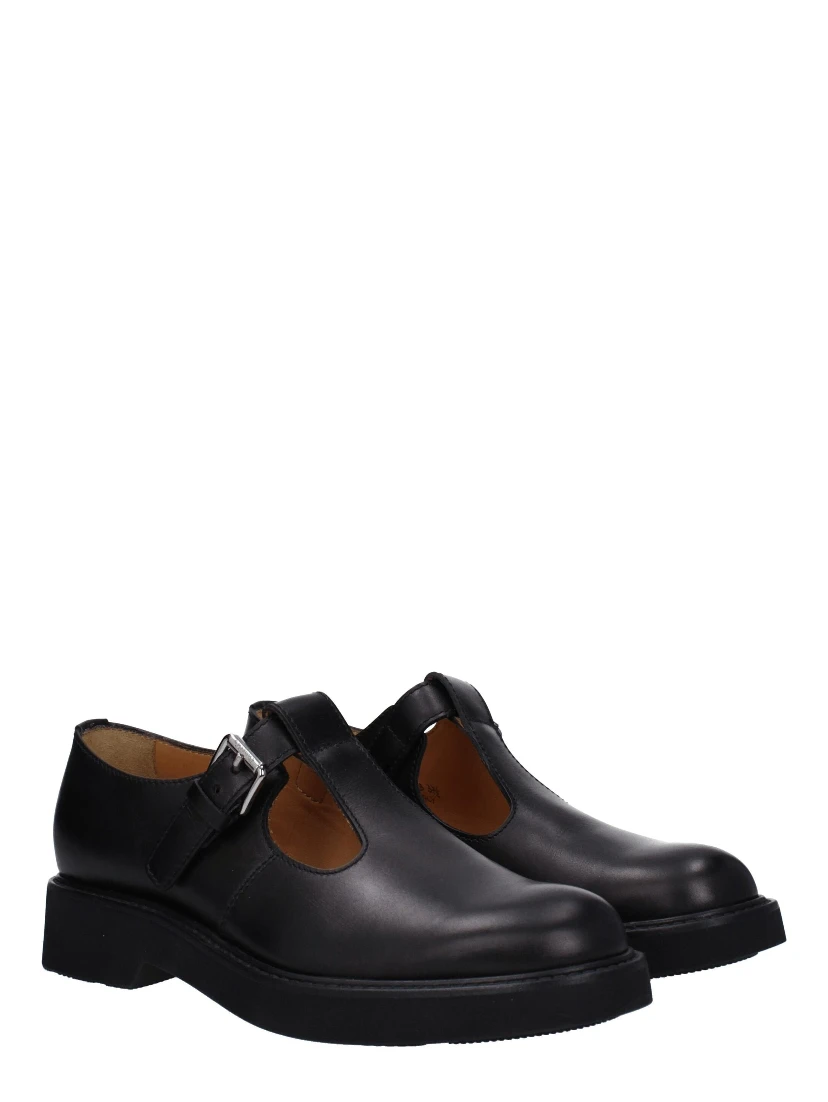 Black Leather Oxfords And Derbies