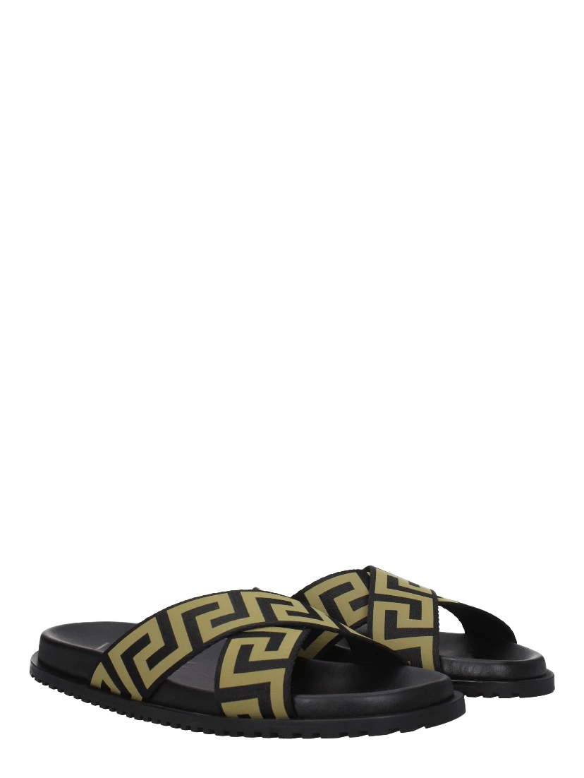 Black Fabric Slippers