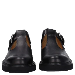 Black Leather Oxfords And Derbies