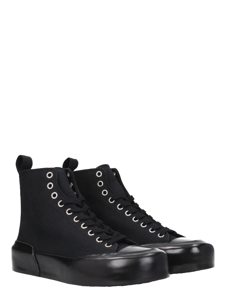 Black Fabric High Top Sneakers alternative