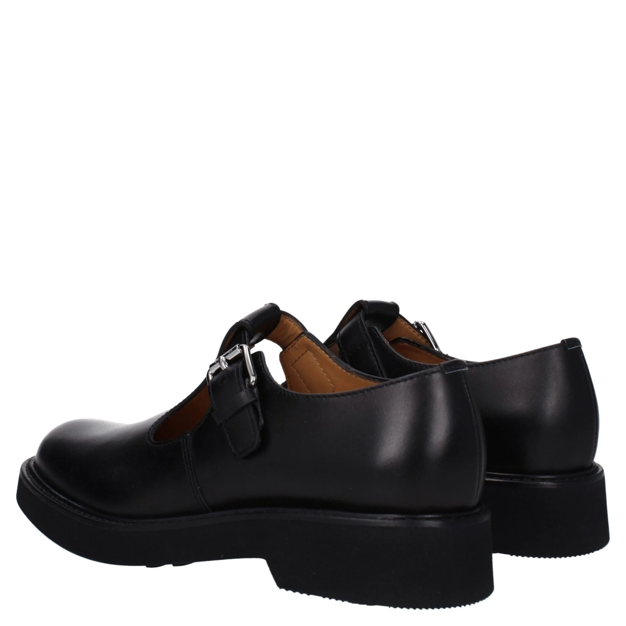 Black Leather Oxfords And Derbies
