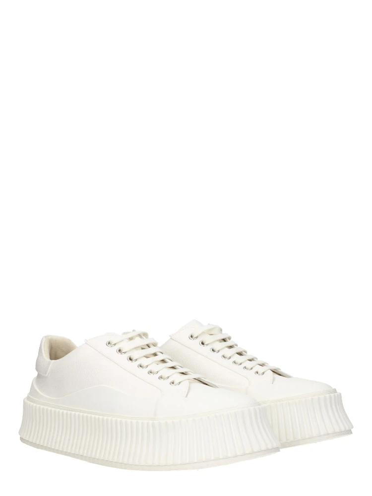 White Fabric Platform Sneakers alternative