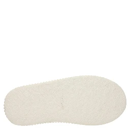White Fabric Platform Sneakers