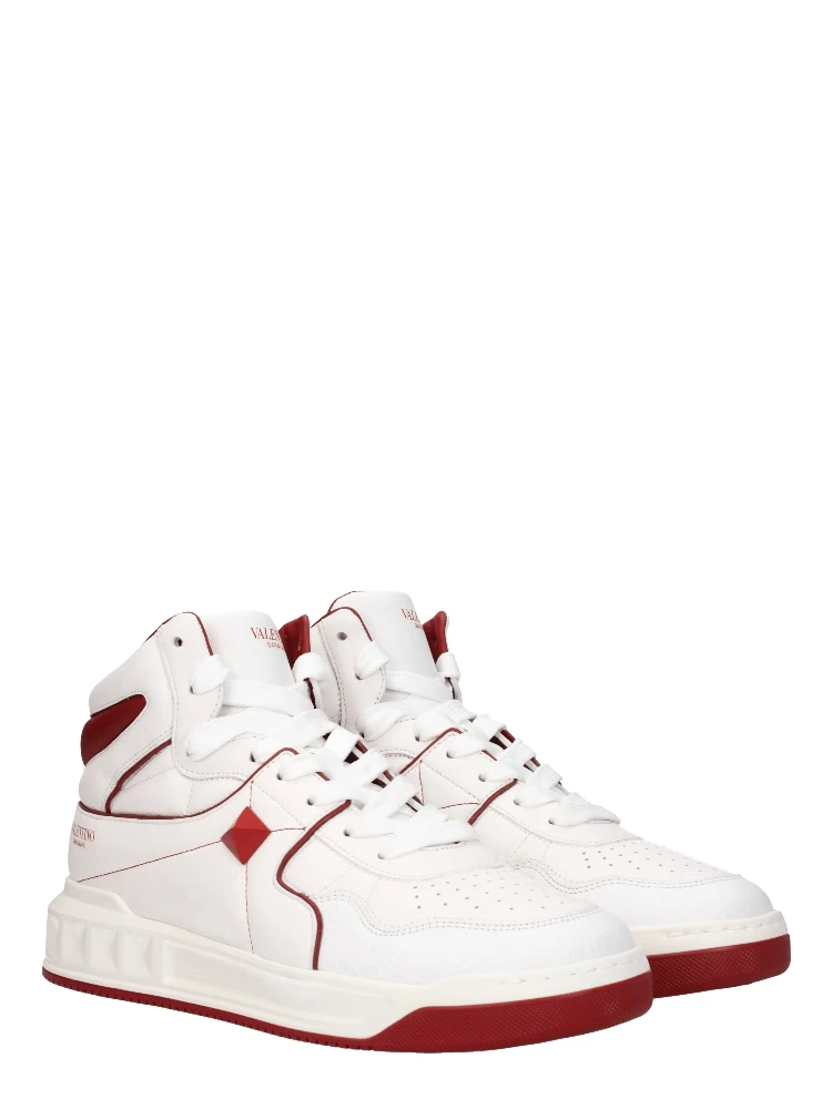 White Leather High Top Sneakers alternative