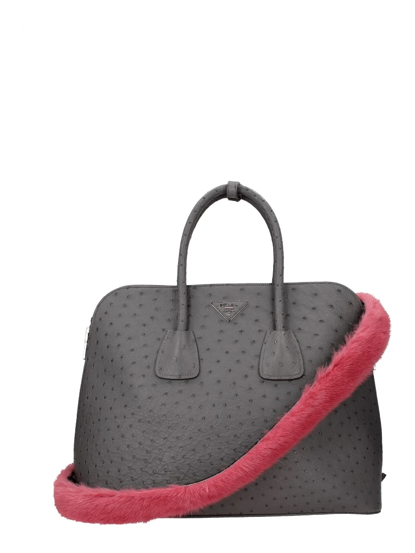 Pink Fur Shoulder Bag